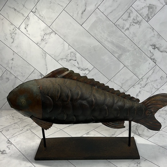 Vintage humuhumunukunukuapuaa Hawaiian State Fish Brass Stand - Picture 3 of 12